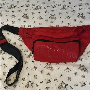 PINK brand red fanny pack
